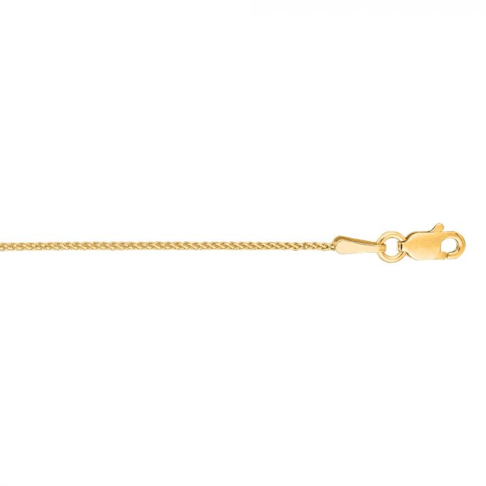 14K Yellow Gold Round Wheat Necklace