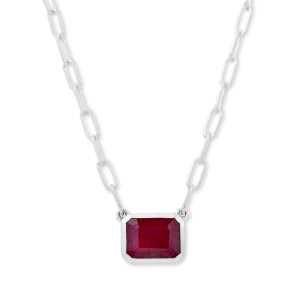 Sterling Silver Ruby Pendant