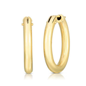 18K Yellow Gold Hoop Earrings - Roberto Coin Inc