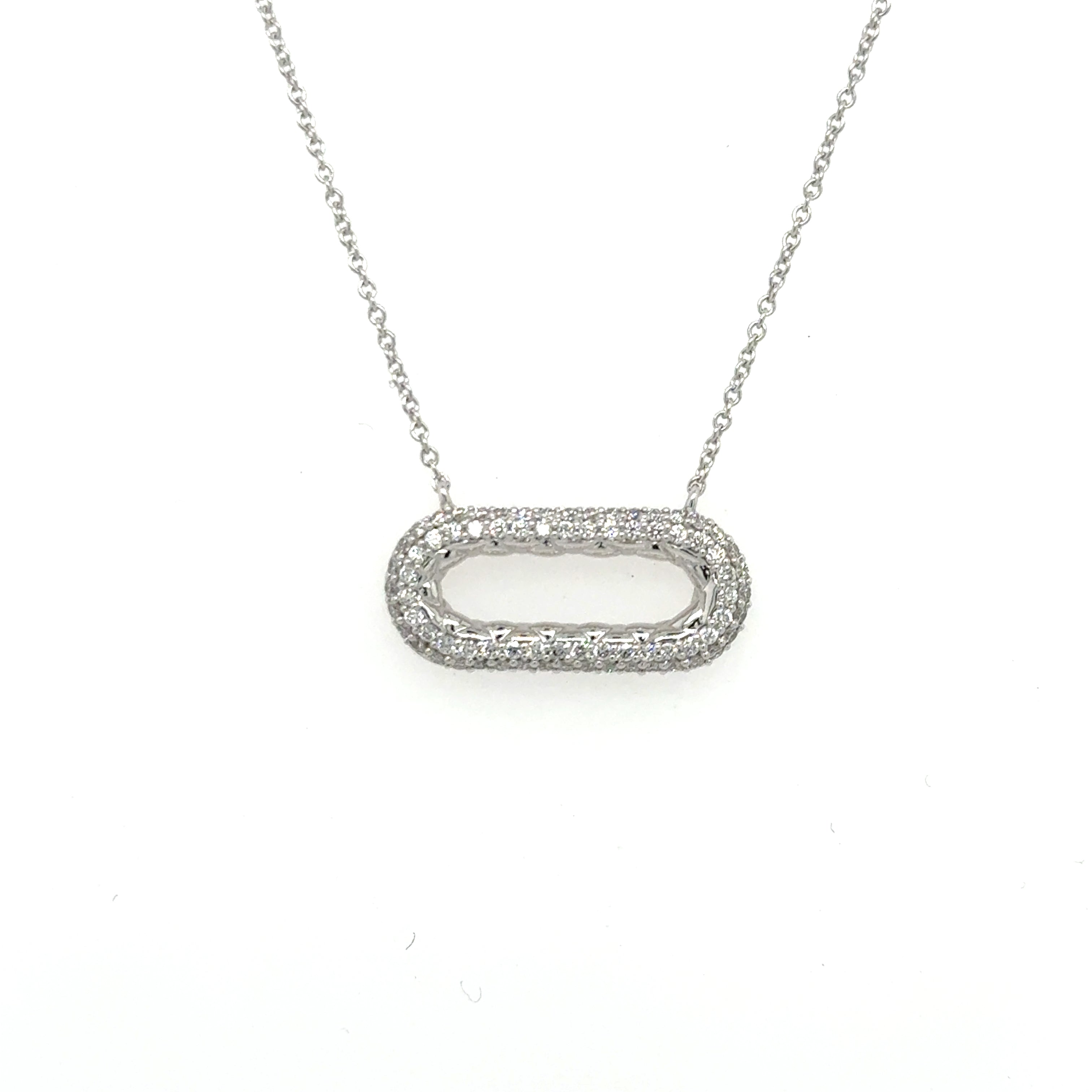 14k White Gold Diamond Pendant