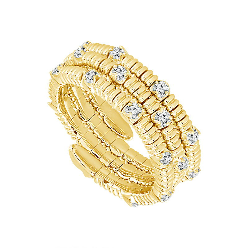 14K Yellow Gold Flexie Diamond Fashion Ring