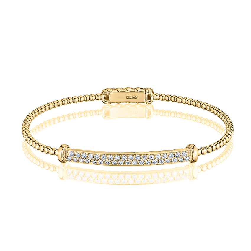 14K Yellow Gold Diamond Bangle Bracelet