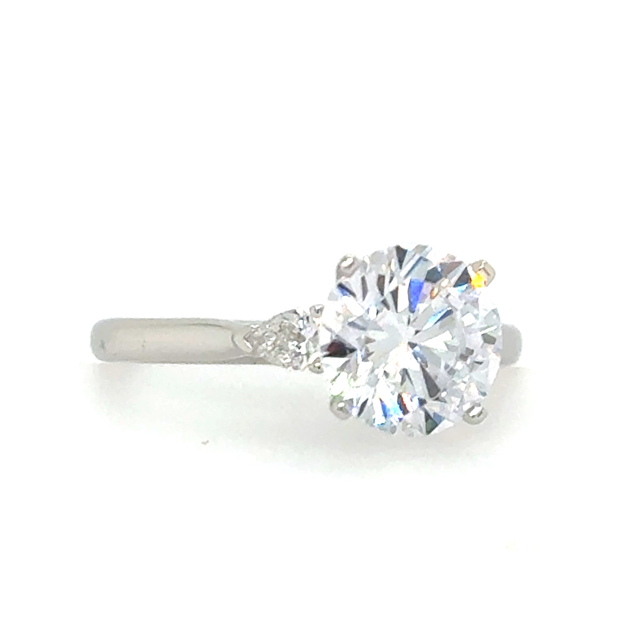 14k White Gold Lakeshore Semi-Mount *center stone not included - Gemsone Corp.
