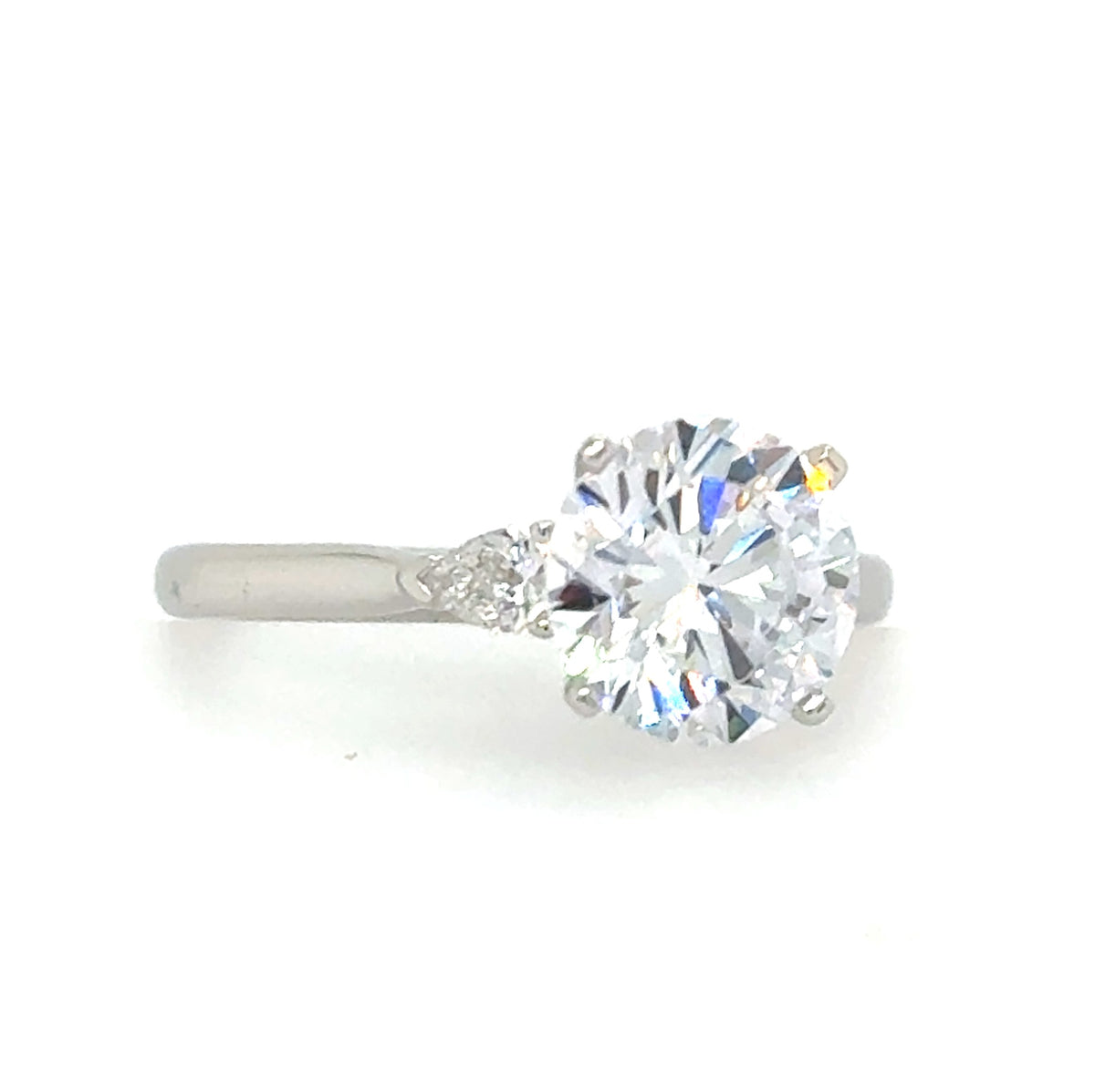 14k White Gold Lakeshore Semi-Mount *center stone not included - Gemsone Corp.