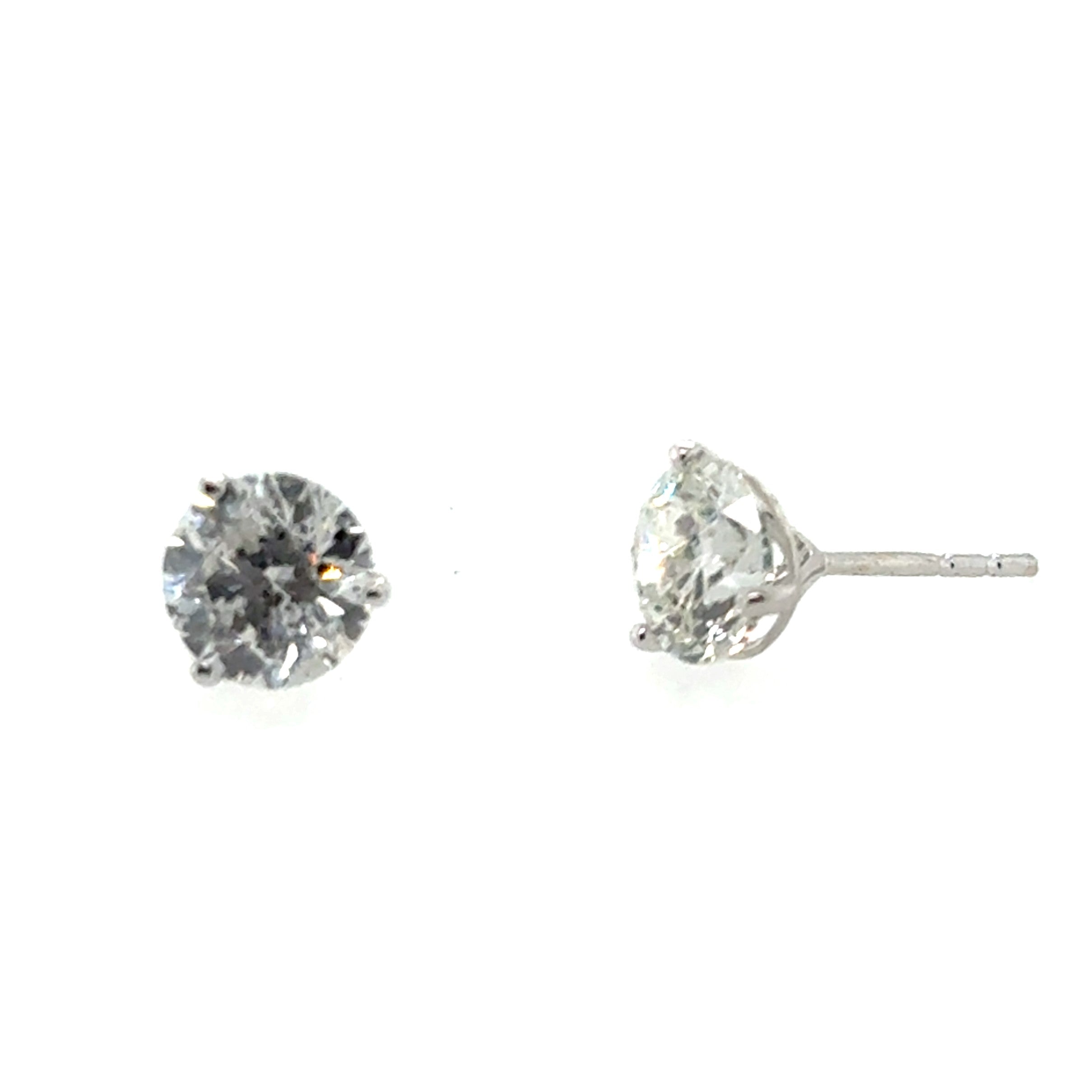 14 Karat Diamond Stud Earrings