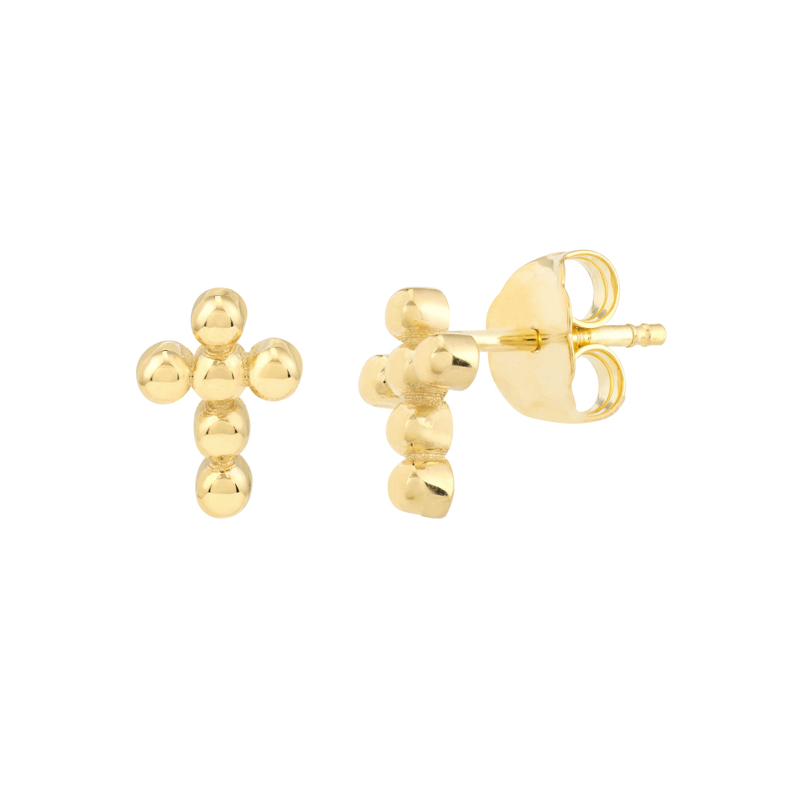 Button Earrings - Midas Chain