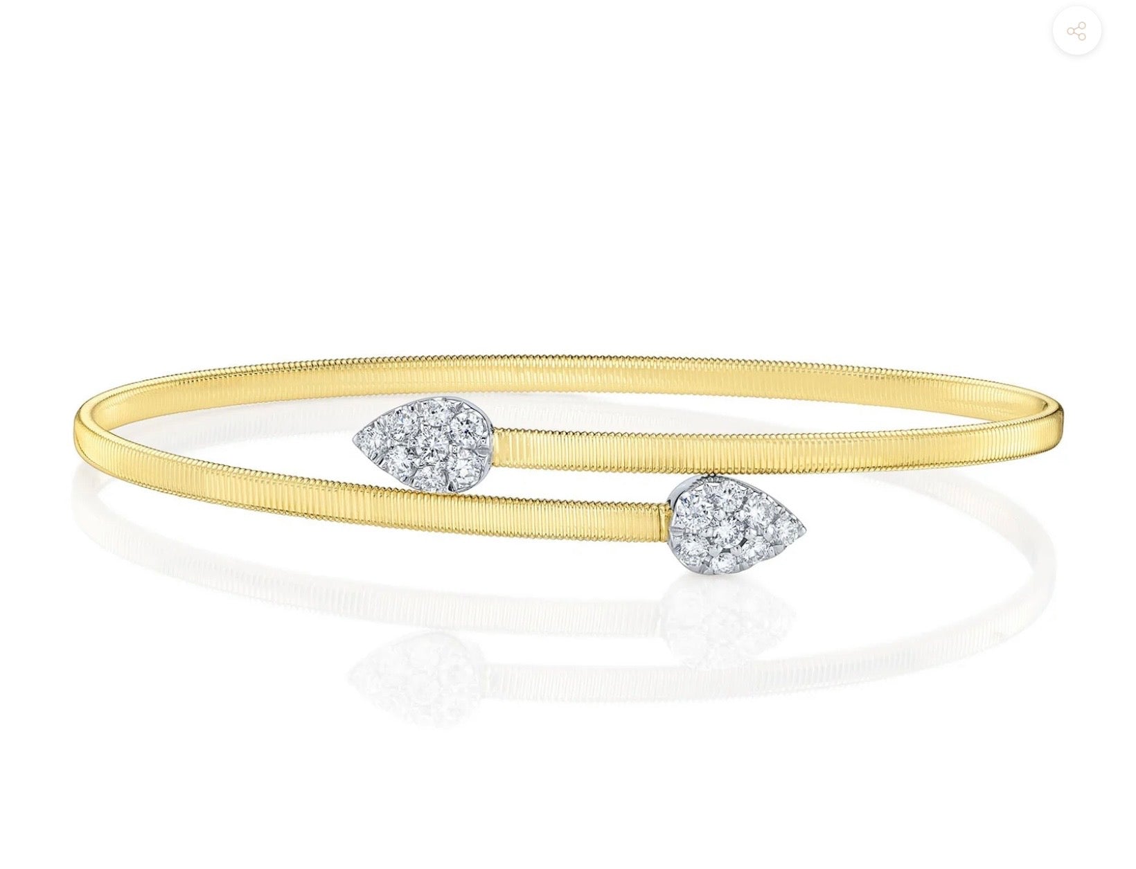 14 Karat Diamond Bangle Bracelet