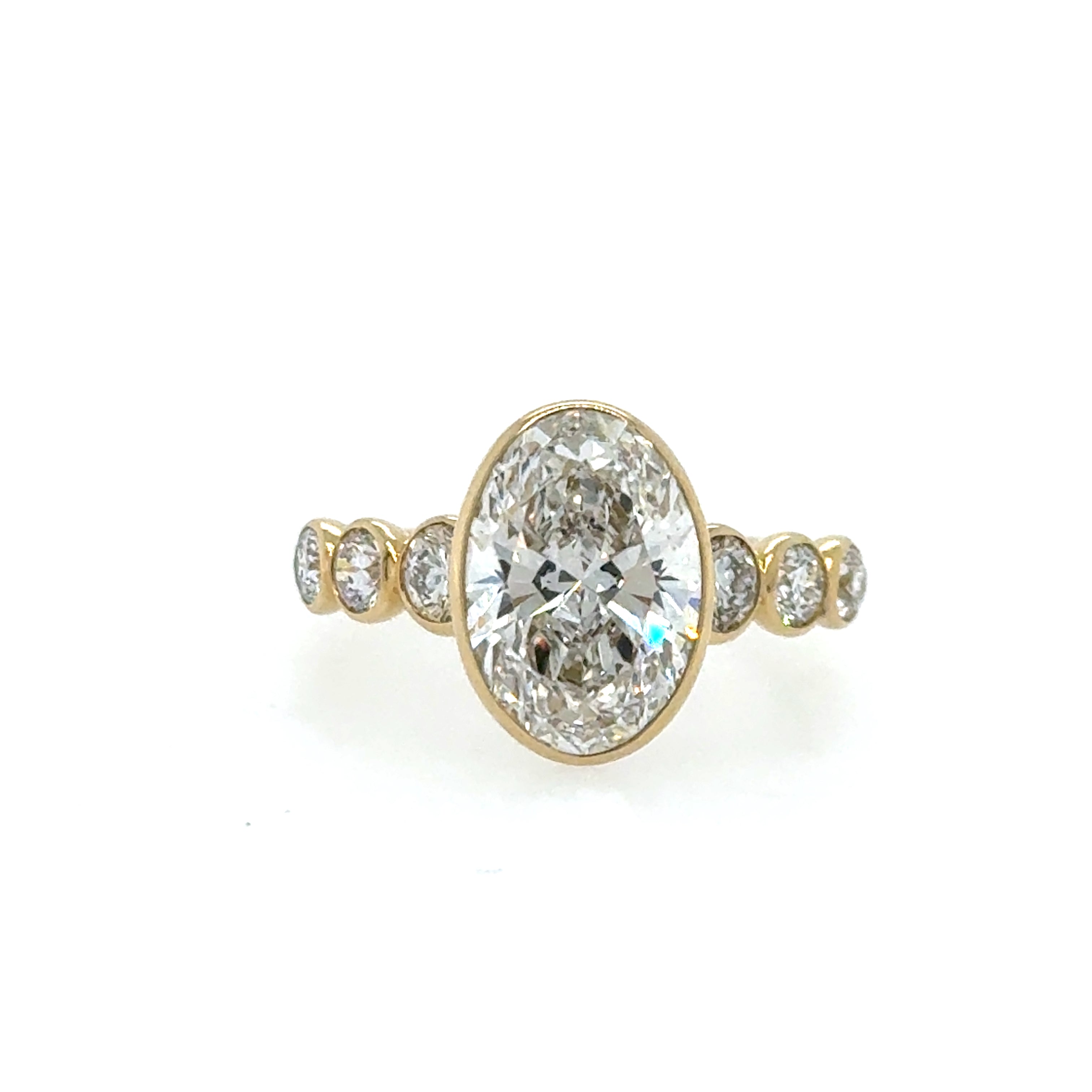 14 Karat Oval Diamond Engagement Ring
