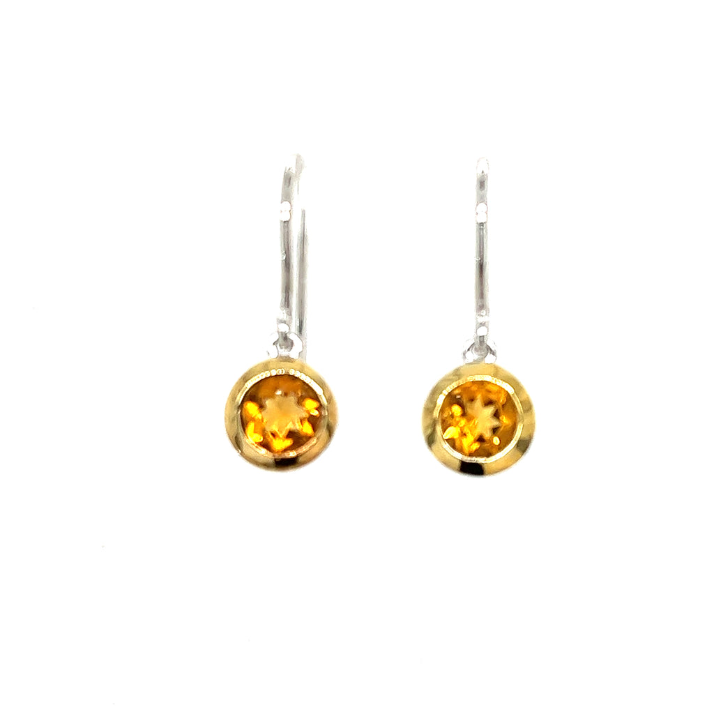 Sterling Silver Citrines Earrings