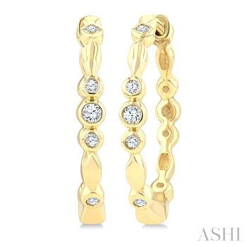 10 Karat Hoop Diamond Earrings