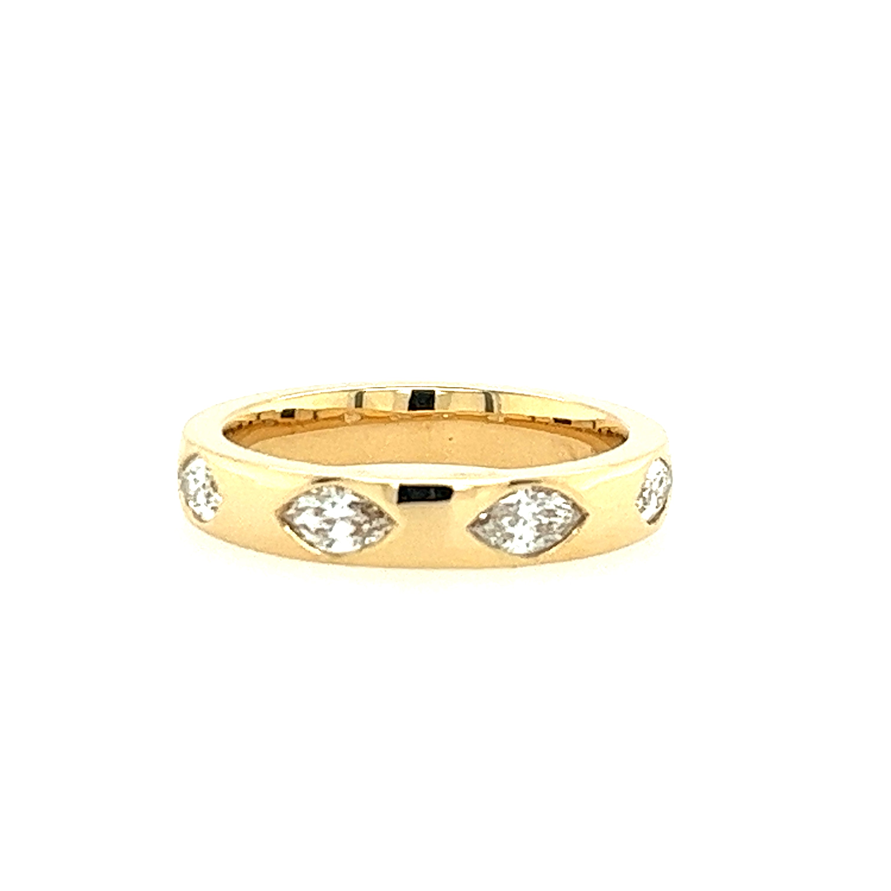 14K Yellow Gold Diamonds Fashion Ring