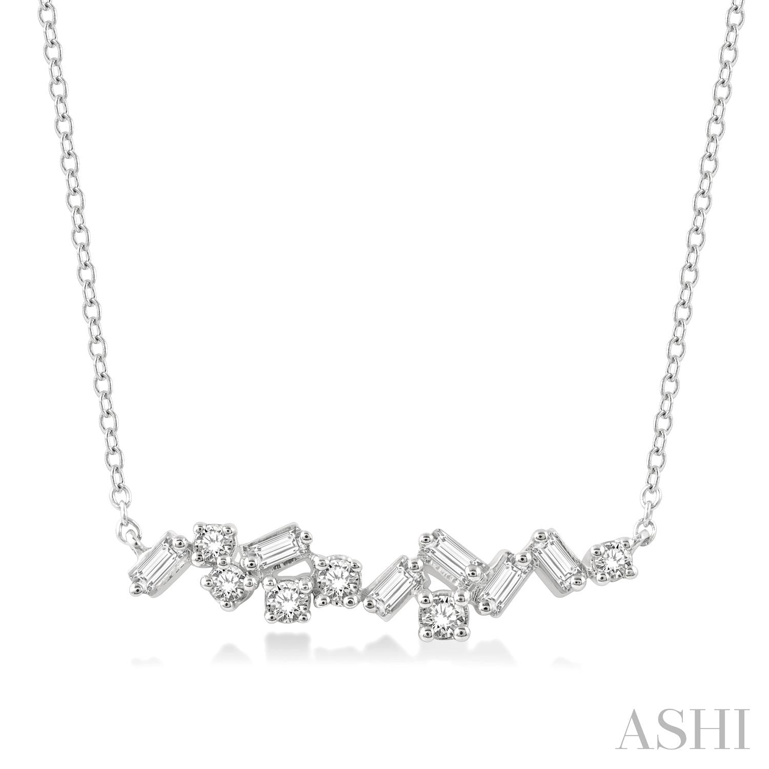 14k White Gold Diamond Pendant