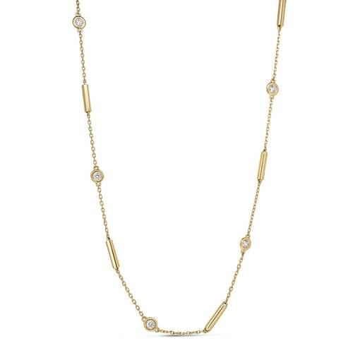 18 Karat Station Diamond Pendant - Roberto Coin Inc