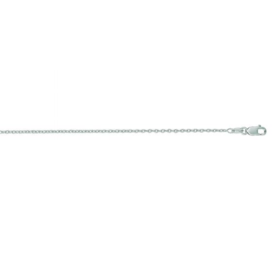 14k White Gold Cable Link Necklace