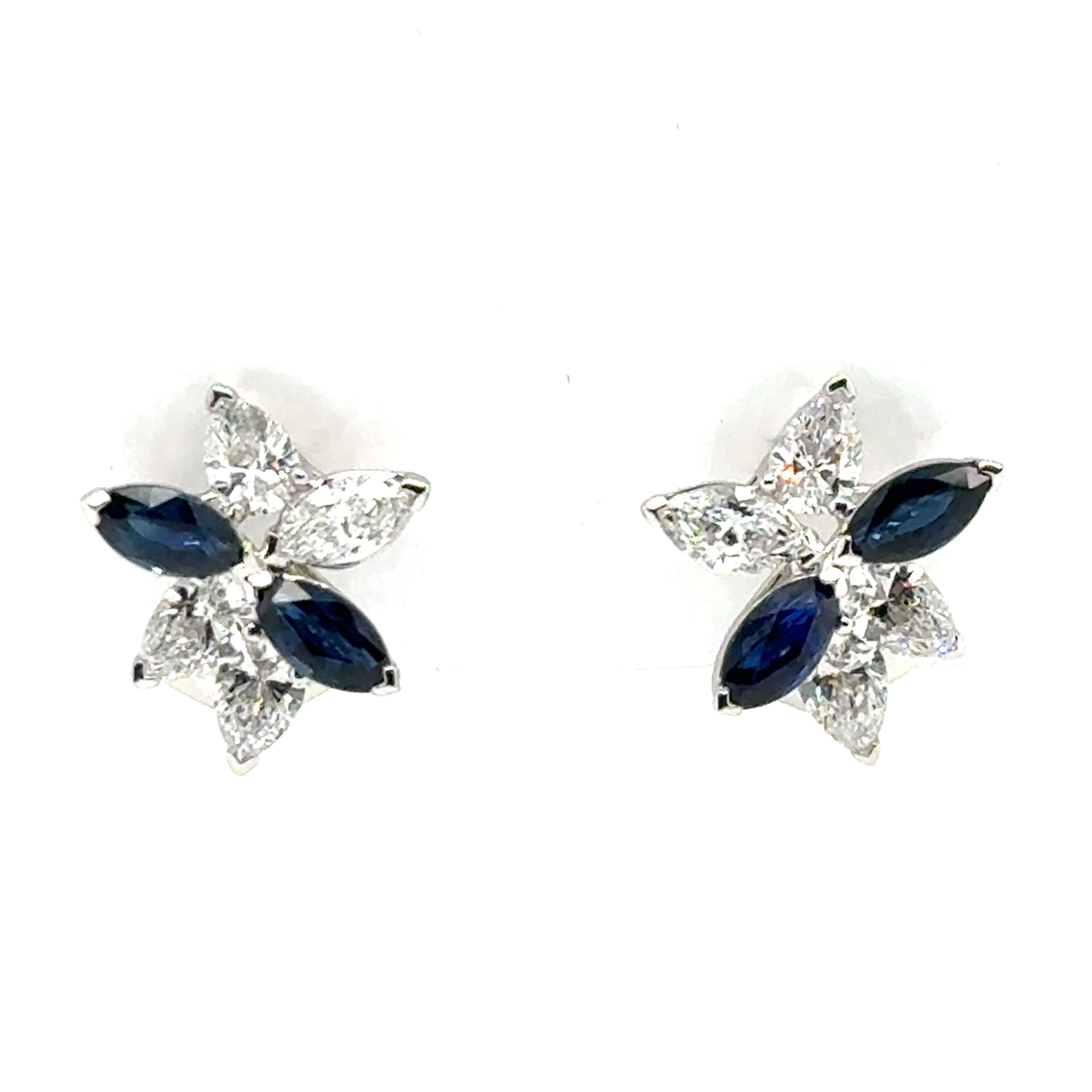 18 Karat Sapphire And Diamond Earrings - Ashi Couture New York