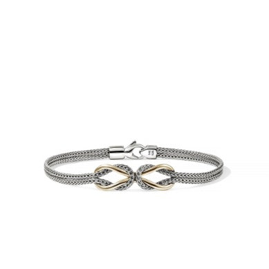 Sterling Silver And 14 Karat Love Know Bracelet