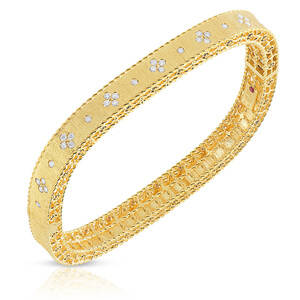 18K Yellow Gold Diamond Bangle Bracelet - Roberto Coin Inc