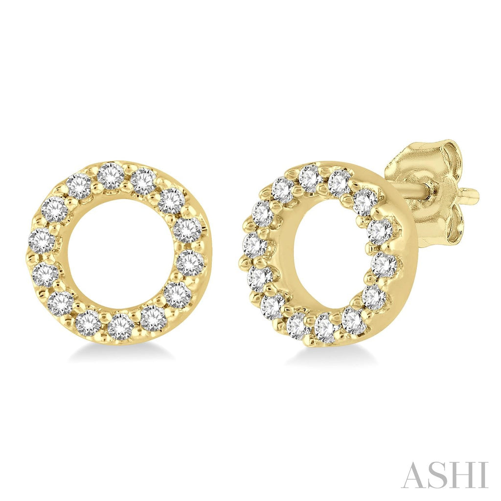 10K Yellow Gold Circle Earrings