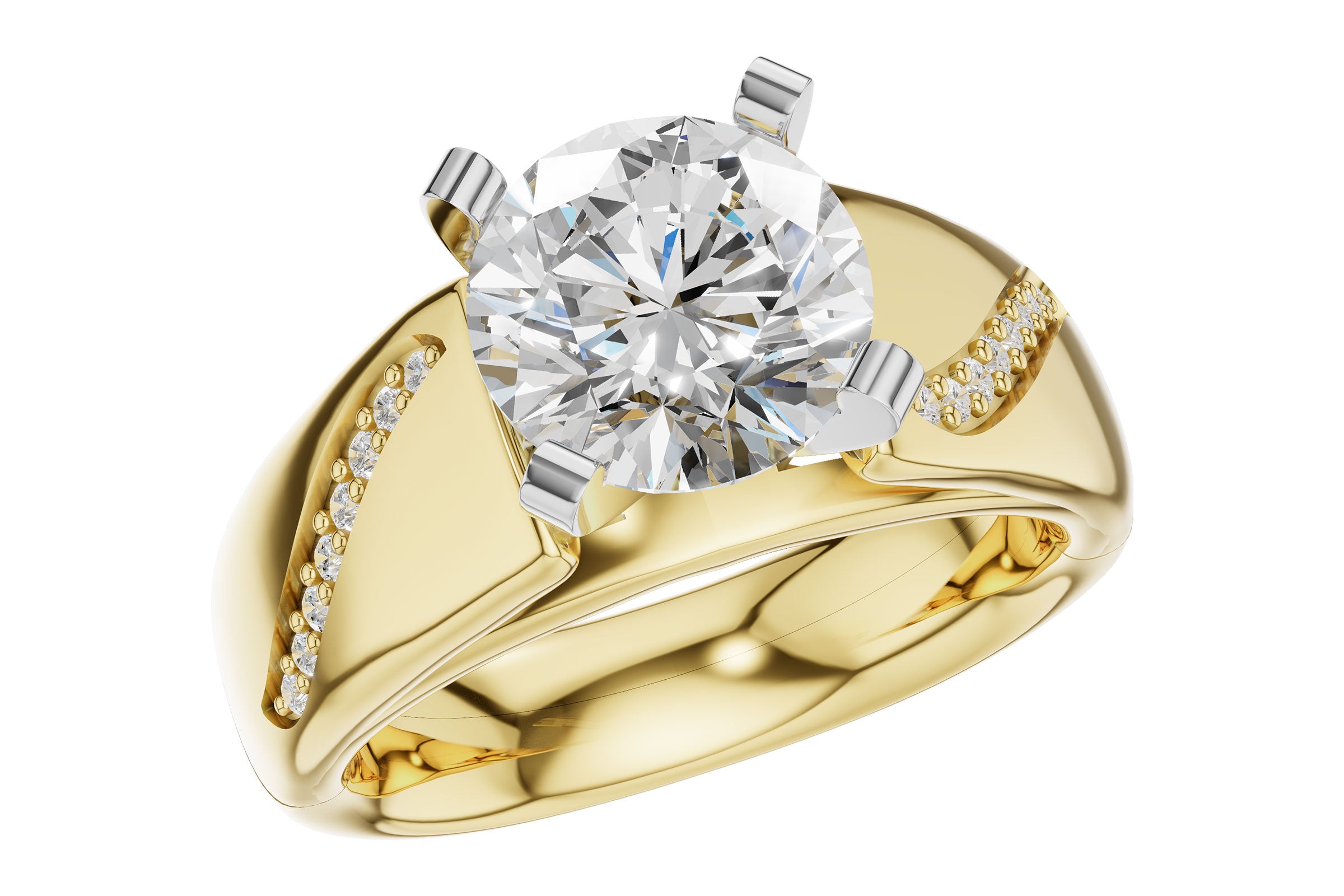 14 Karat Semi Mount Semi-Mount 
*center stone not included
