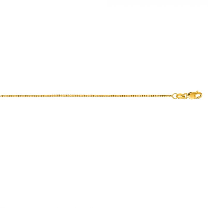 14K Yellow Gold Box Necklace