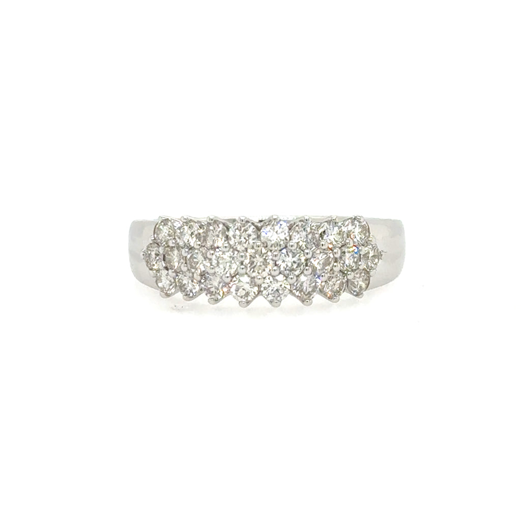 14k White Gold Diamond Fashion Ring