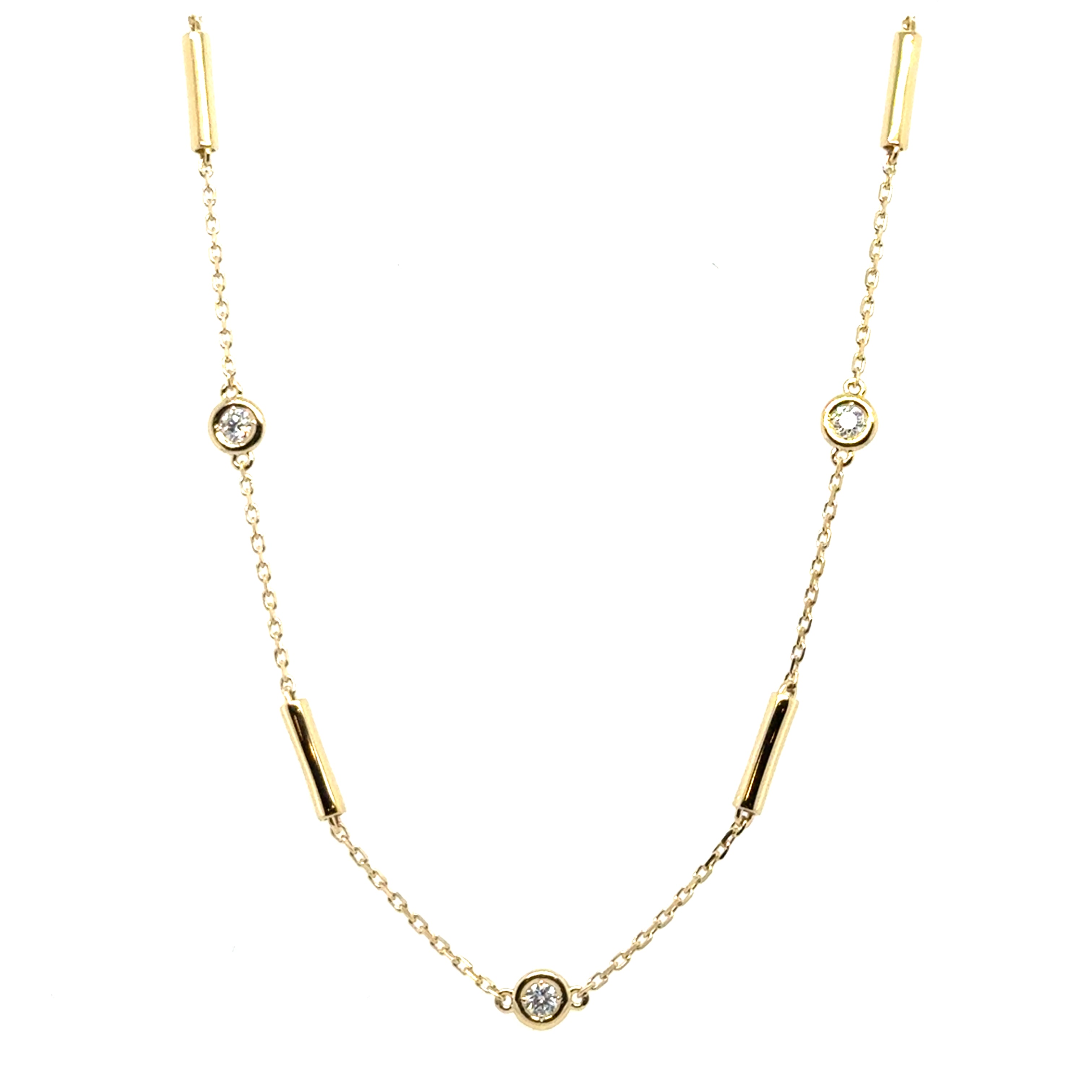 18 Karat Station Diamond Pendant