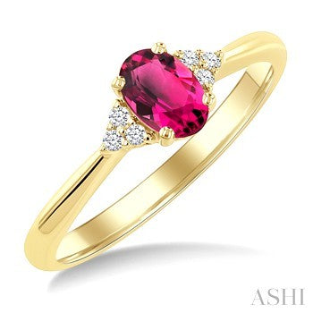 10 Karat Pink Tourmaline Ring - Ashi Diamonds LLC