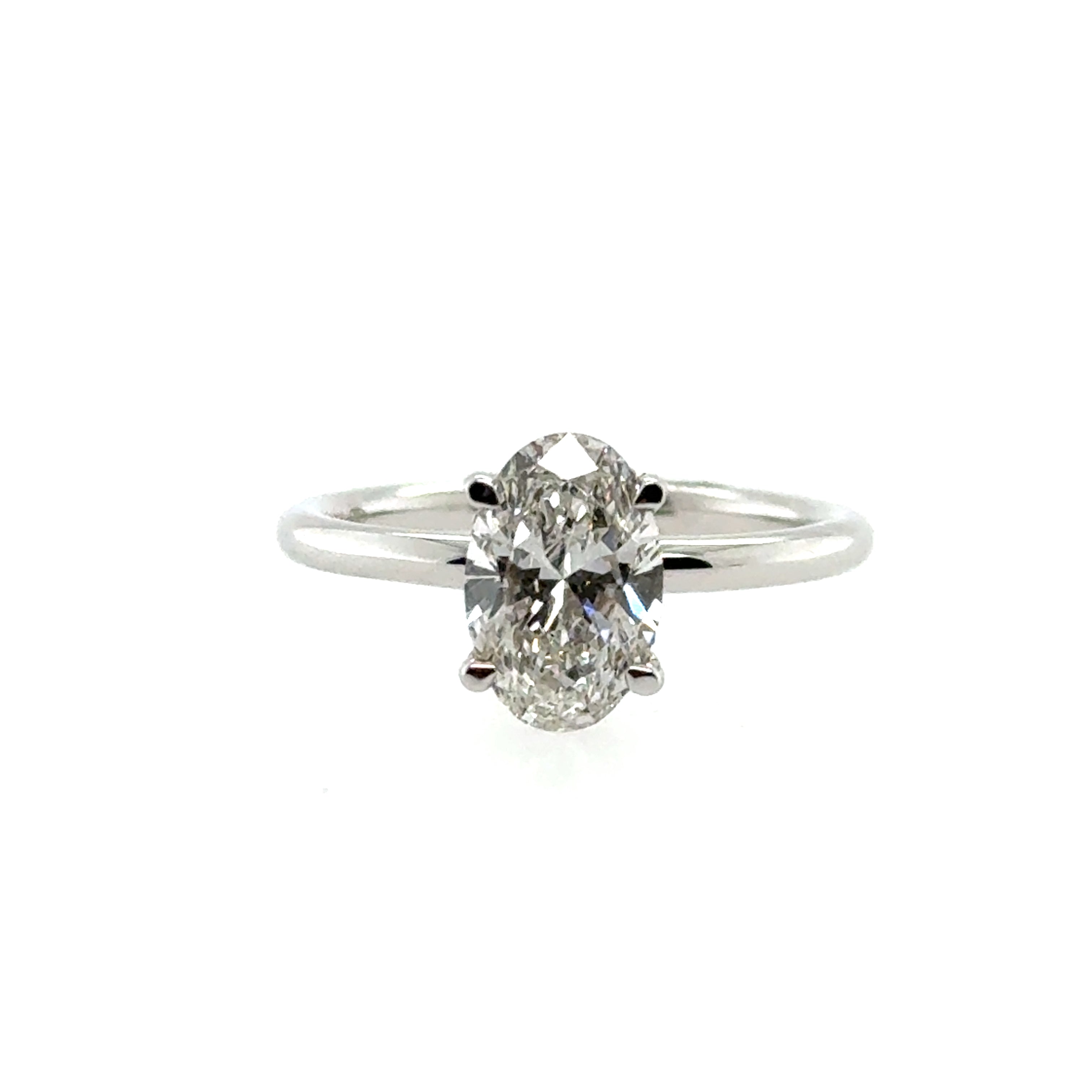 14 Karat Solitaire Oval Diamond Engagement Ring