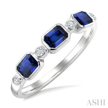 10 Karat Sapphire And Diamond Ring