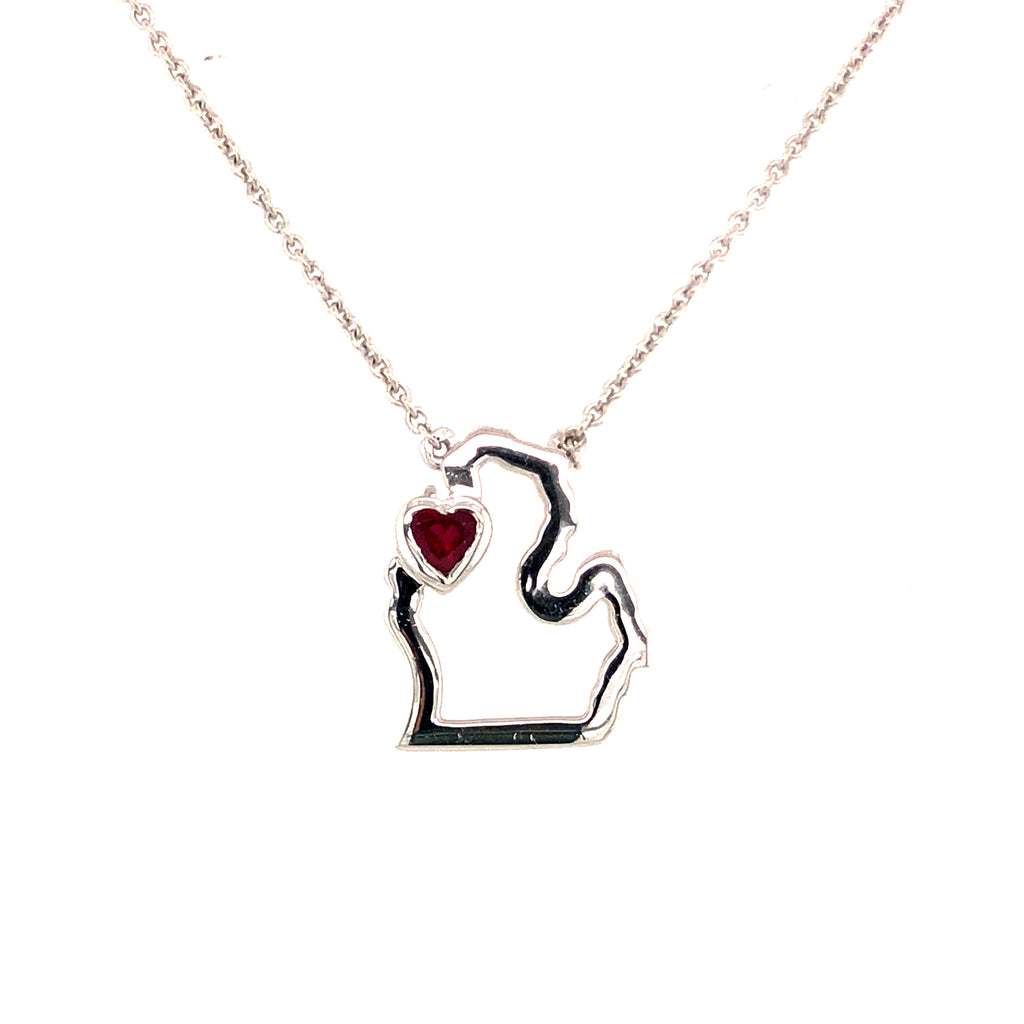 Sterling Silver Garnet Pendant