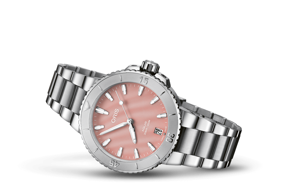 Aquis Blush Pink Mother Of Pearl Watch - Oris Watches USA, Inc
