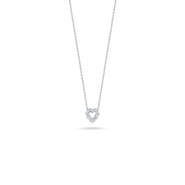 18k White Gold Baby Heart Diamond Pendant