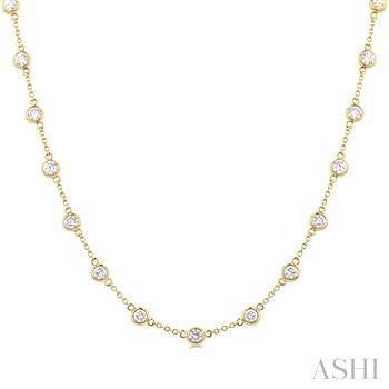 14 Karat Station Diamond Necklace