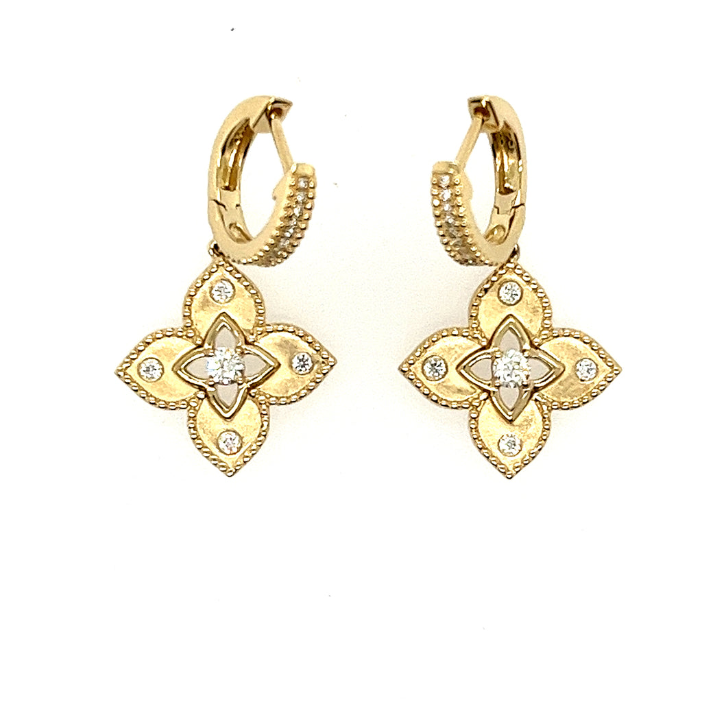 14K Yellow Gold Lakeshore Diamond Earrings