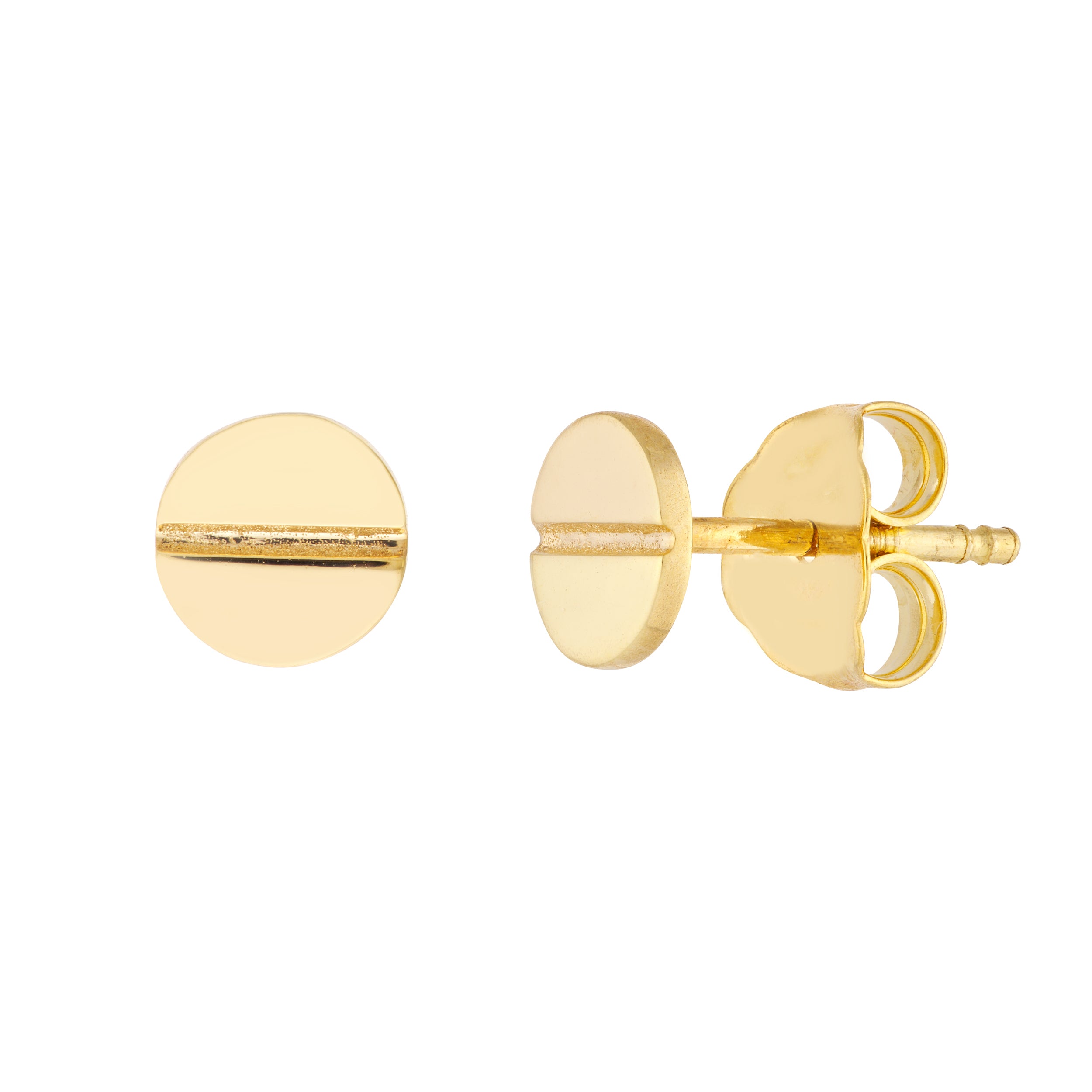 Button Earrings - Midas Chain