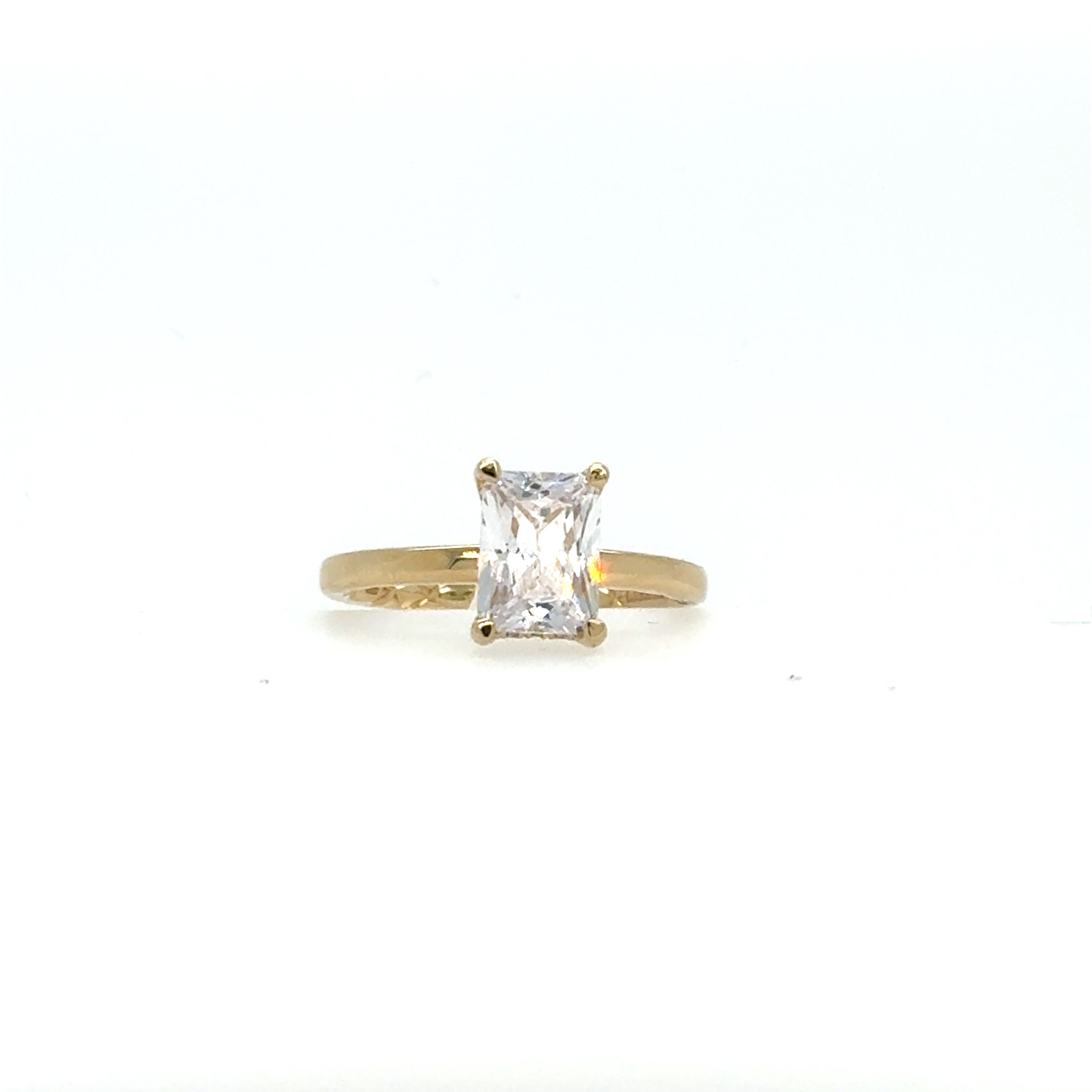 14K Yellow Gold Semi Mount Semi-Mount 
*center stone not included