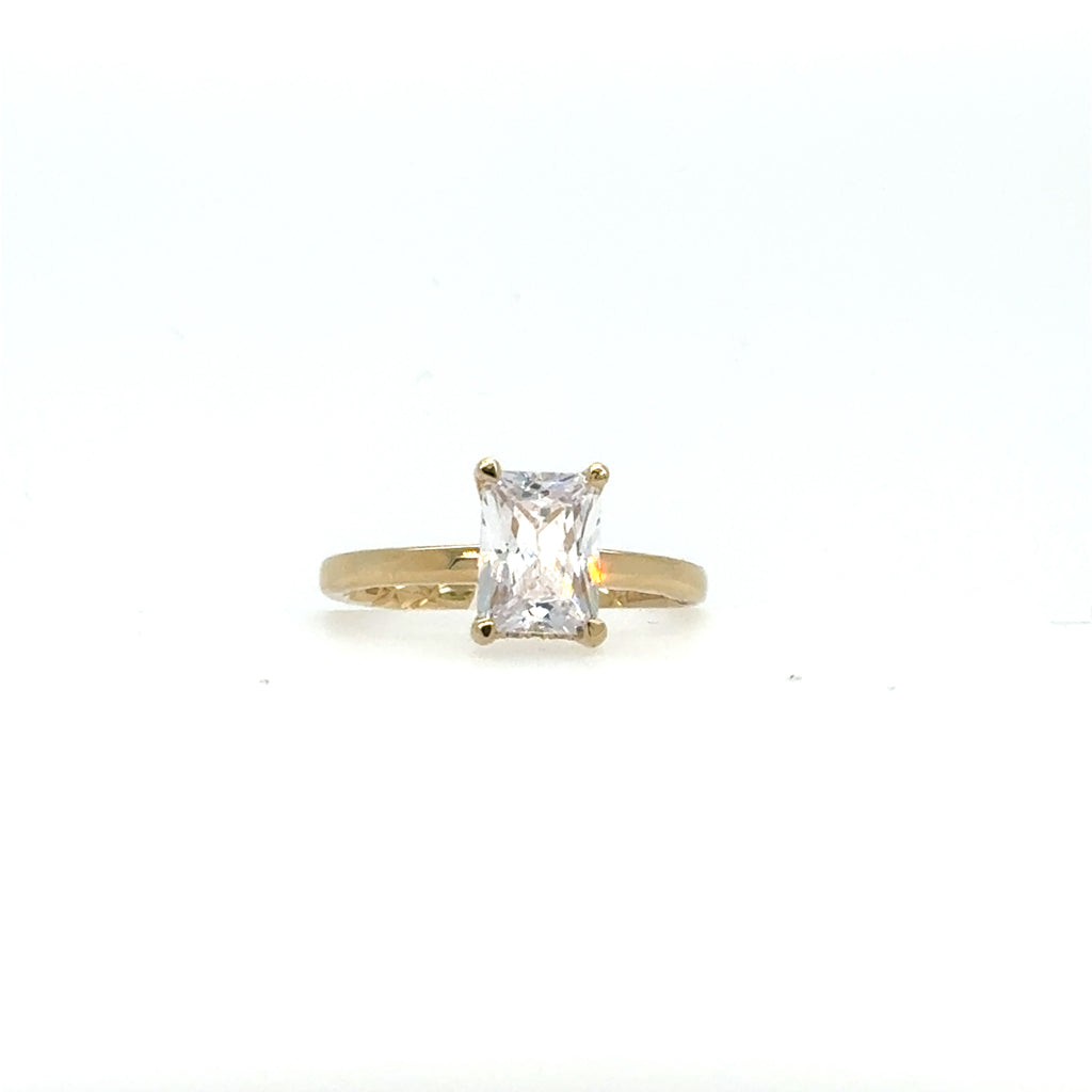 14K Yellow Gold Semi Mount Semi-Mount 
*center stone not included