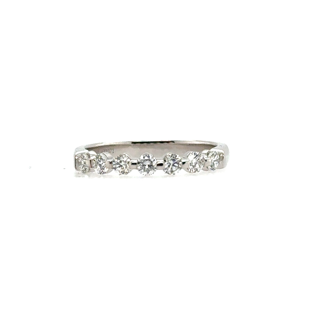 14k White Gold Diamond Wedding Band