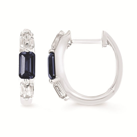 10 Karat Sapphire Hoop Earrings - Ostbye & Anderson