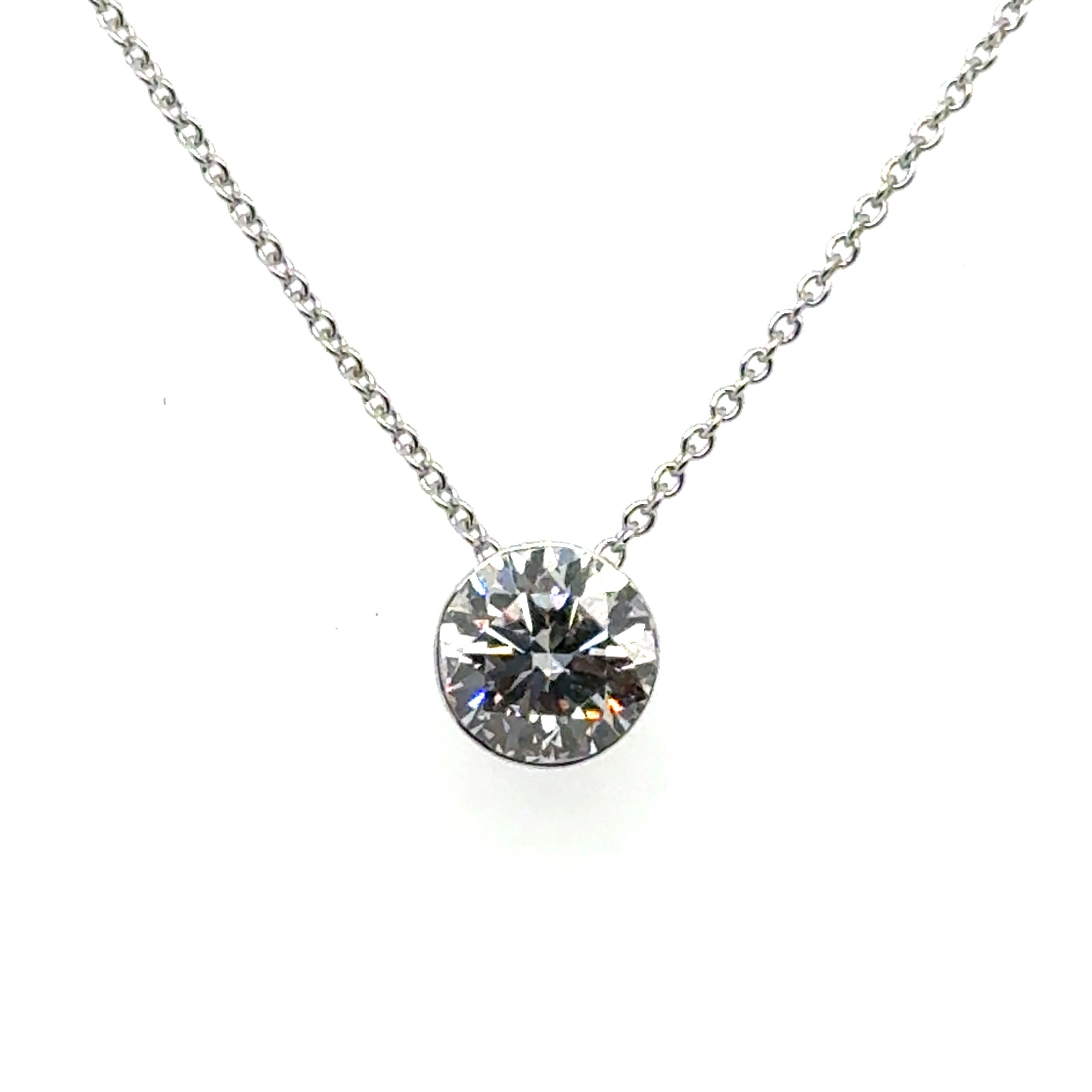 14 Karat Solitaire Lab Grown Diamond Pendant