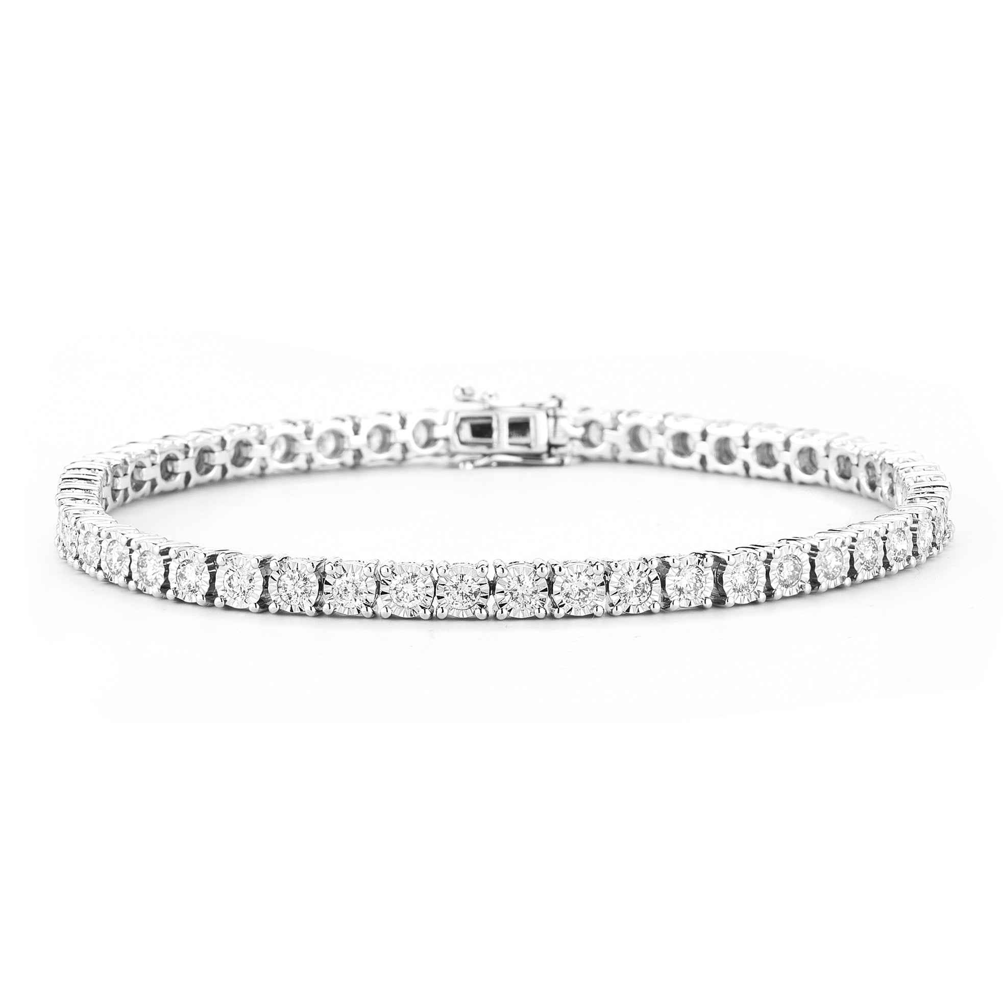 14k White Gold Diamond Tennis Bracelet