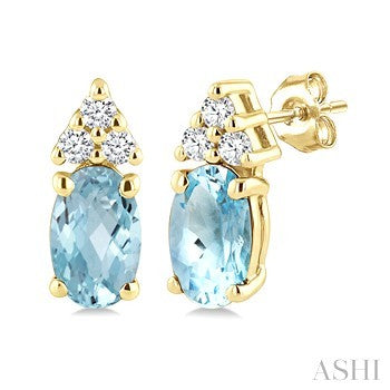 10 Karat Aqua Earrings