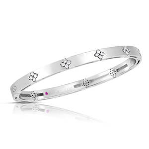 18k White Gold Diamond Bangle Bracelet - Roberto Coin Inc