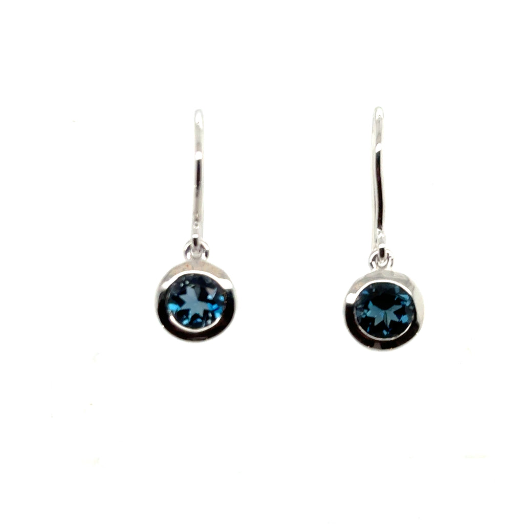 Sterling Silver Blue Topaz Earrings