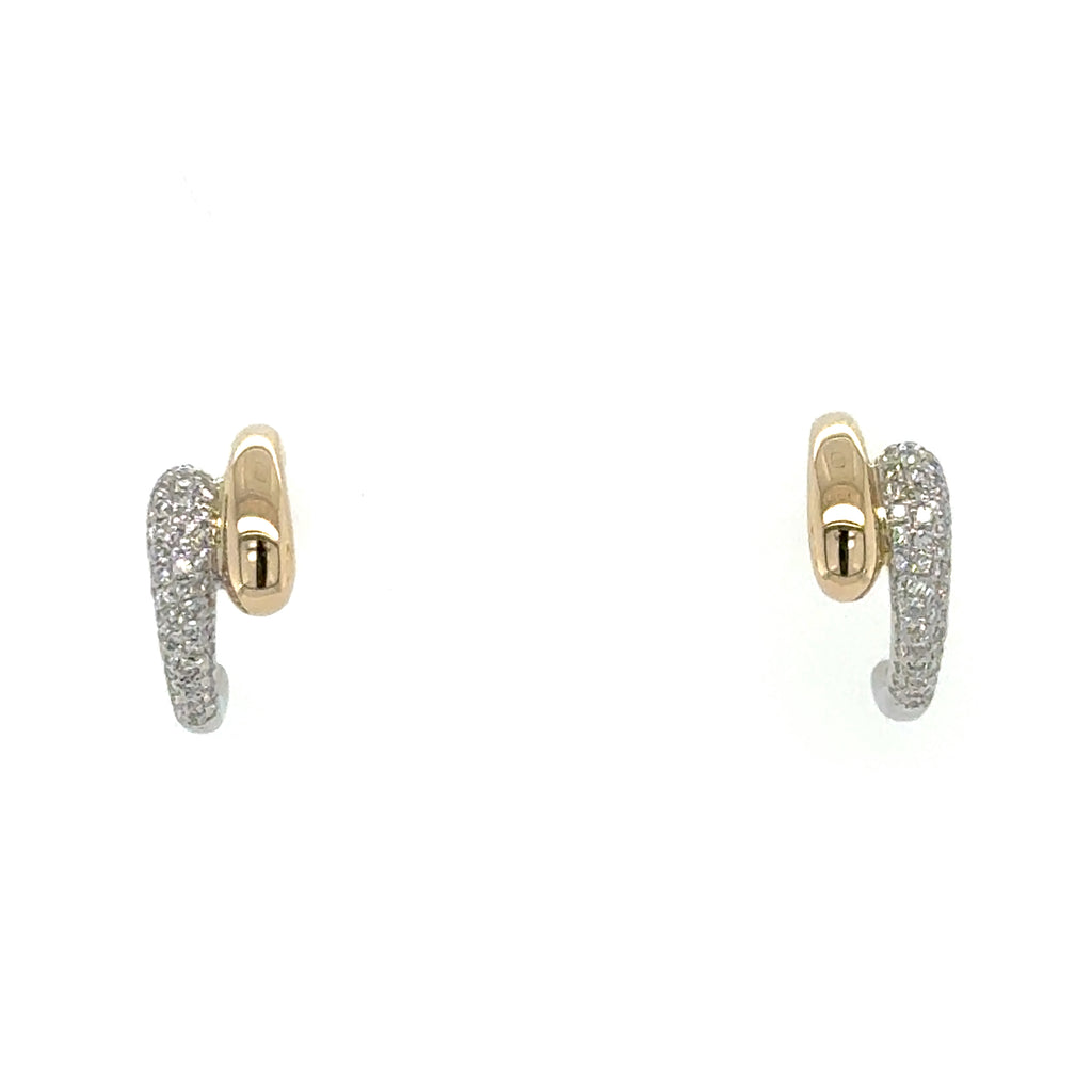 14 Karat Huggie Diamond Earrings