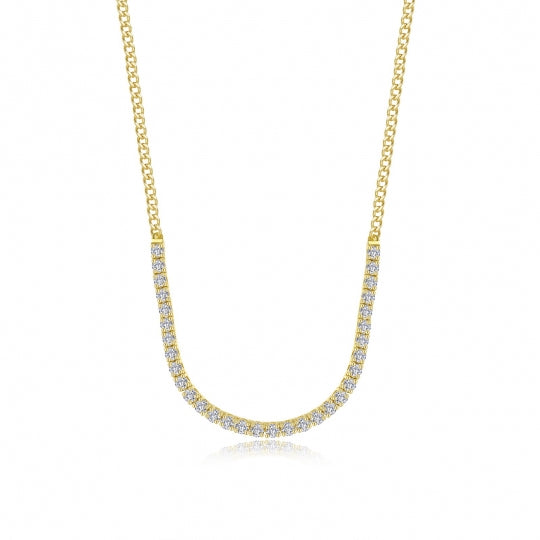 Gold Plated CZ Tennis Necklace
