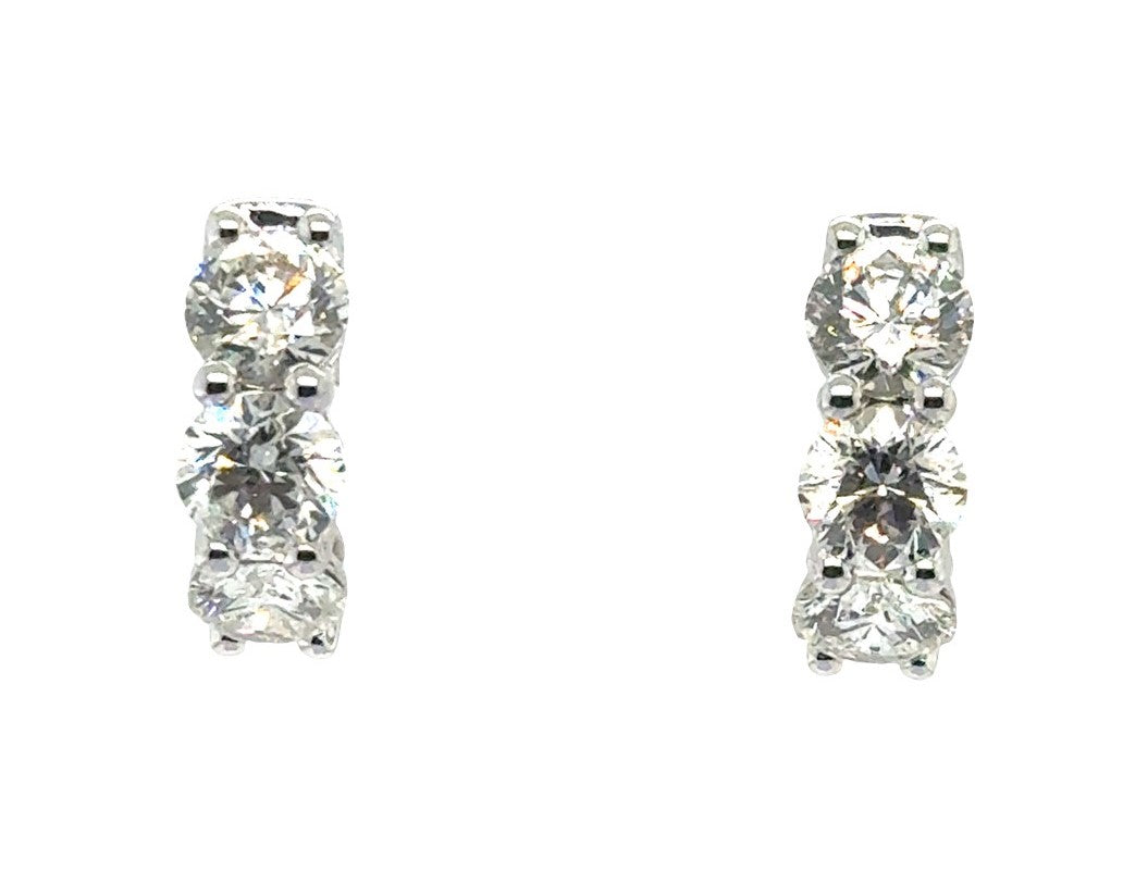 18 Karat Huggie Diamond Earrings - Paramount Gems