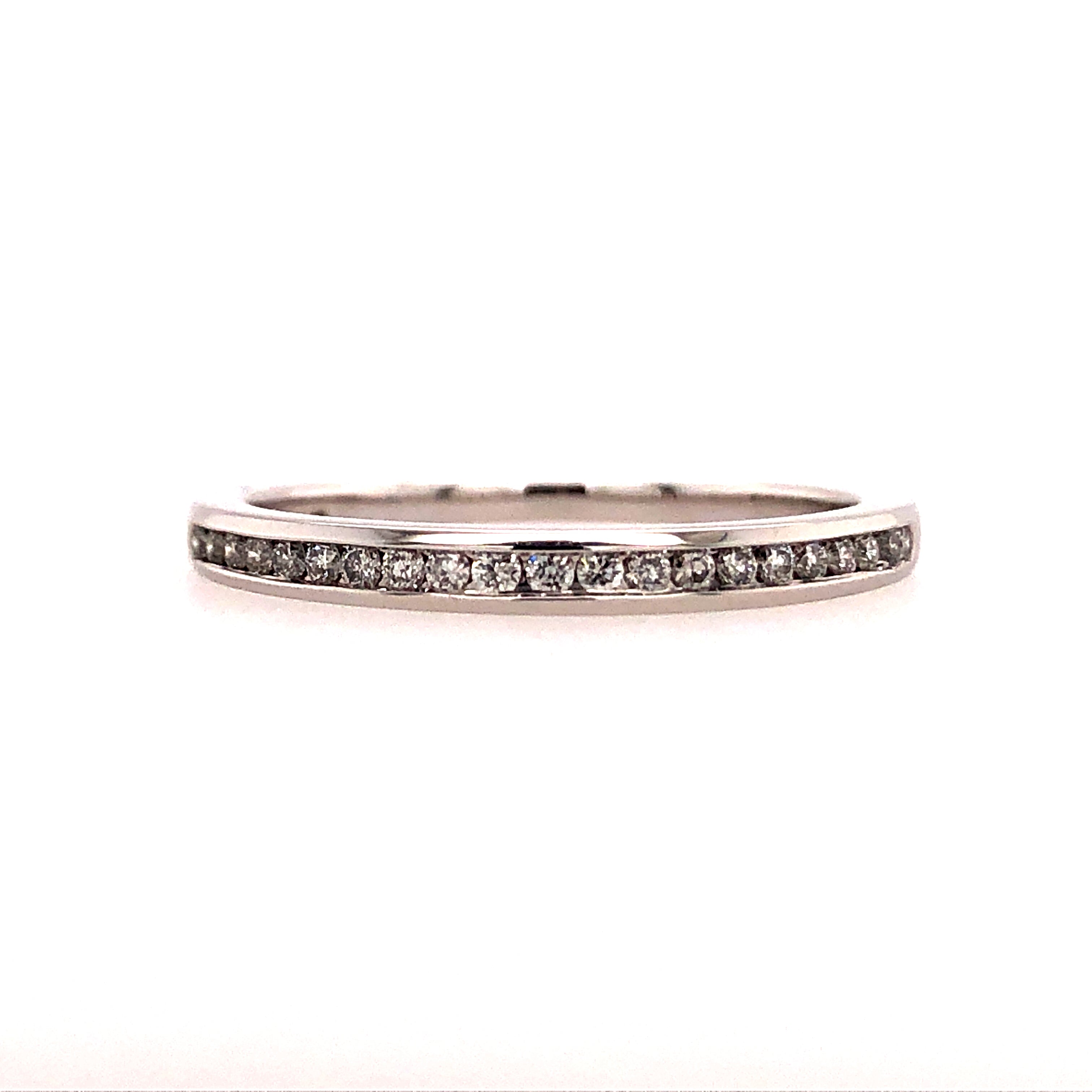 14k White Gold Channel Set Lakeshore Diamond Anniversary Ring