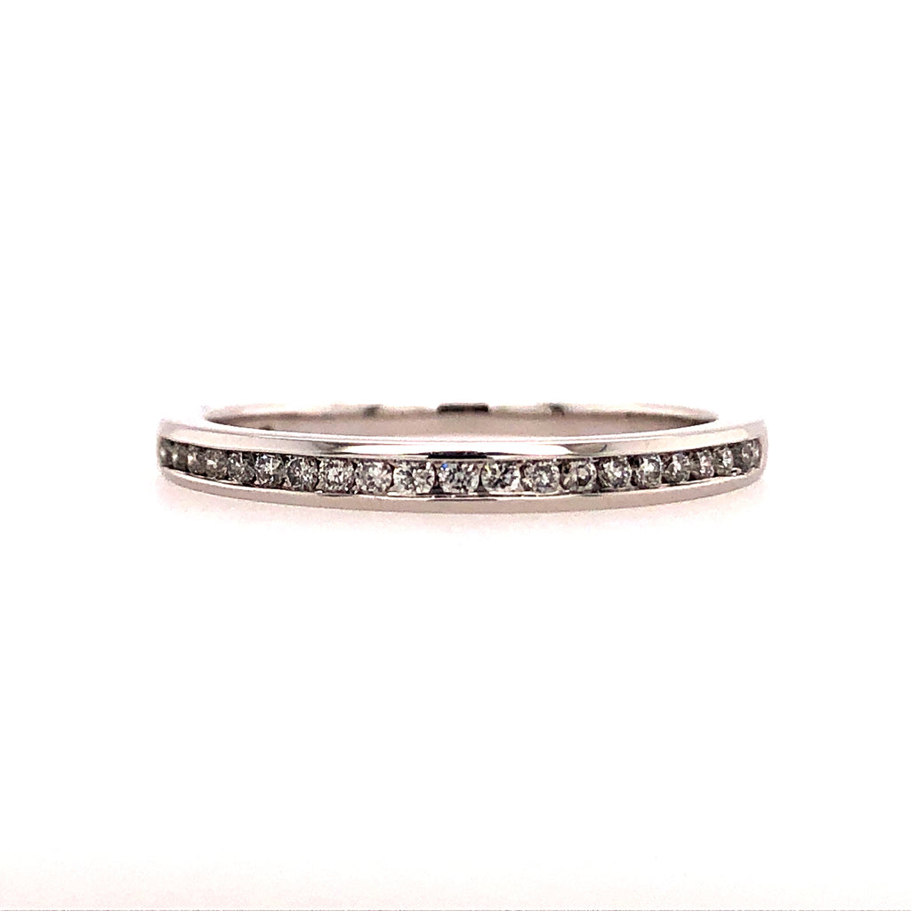 14k White Gold Channel Set Lakeshore Diamond Anniversary Ring