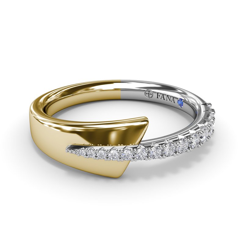 14K Yellow And White Gold Diamond Fashion Ring